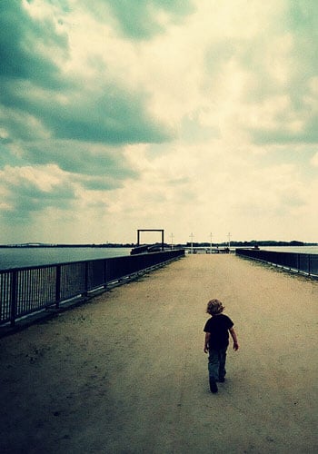 Picture of a Child Walking Alone