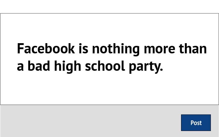 Why Facebook is like a bad high school party