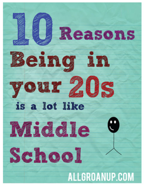 10 Reasons Being in Your 20s is a lot Like Middle School Again