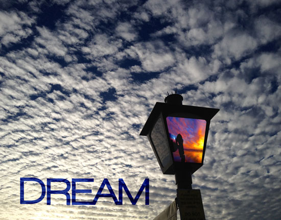Dream - Lamp and Sky | Inspirational Photo Print